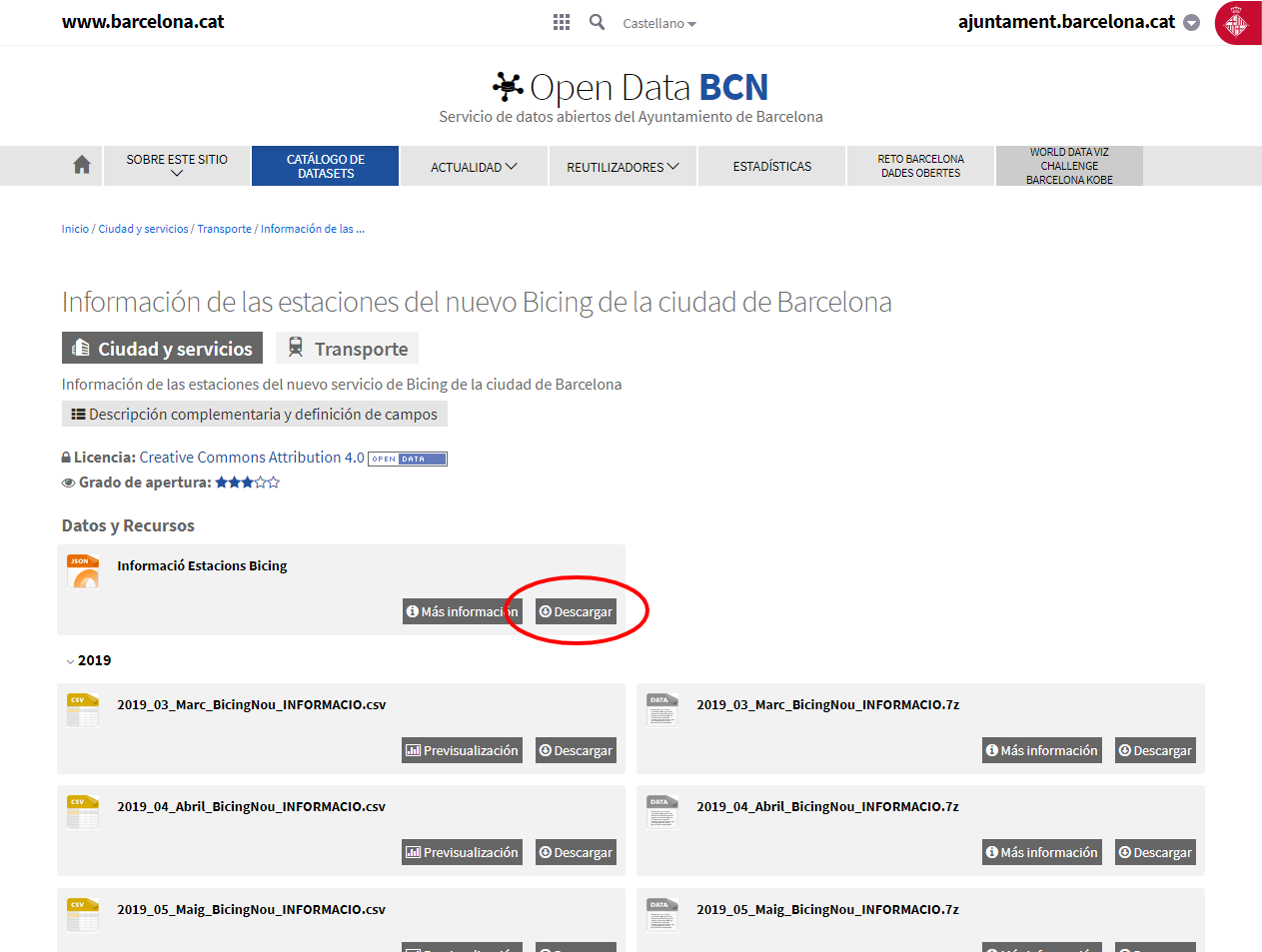 url servicio de bicing